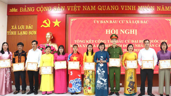 XÃ LỢI BÁC TỔNG KẾT CÔNG TÁC BẦU CỬ ĐẠI BIỂU QUỐC HỘI KHÓA XVI VÀ ĐẠI BIỂU HĐND CÁC CẤP NHIỆM KỲ 2026 - 2031
