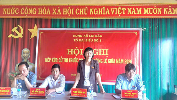 TỔ ĐẠI BIỂU SỐ 3 HĐND XÃ TIẾP XÚC CỬ TRI TRƯỚC KỲ HỌP THƯỜNG LỆ GIỮA NĂM 2026 TẠI THÔN NÀ XỎM, NÀ MU VÀ CỤM 3 THÔN NÀ PHẦY, NÀ LÀNG, TÀ LẠN - PÒ NHÀNG