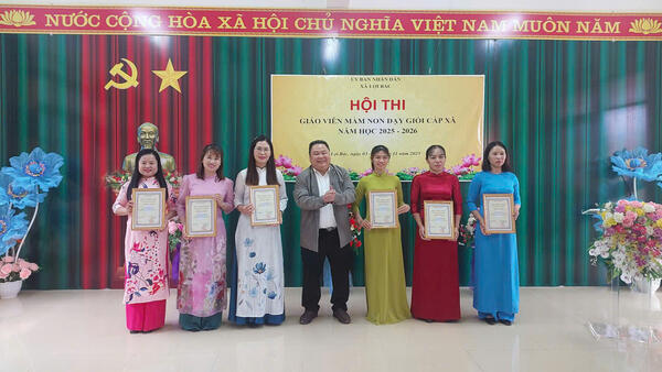 Xã Lợi Bác tổng kết hội thi giáo viên mầm non dạy giỏi cấp xã năm học 2025–2026