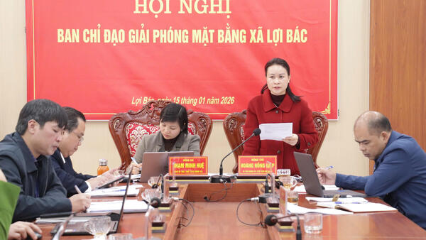 HỘI NGHỊ BAN CHỈ ĐẠO GIẢI PHÓNG MẶT BẰNG XÃ LỢI BÁC