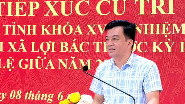 TỔ ĐẠI BIỂU SỐ 5 HỘI ĐỒNG NHÂN DÂN TỈNH TIẾP XÚC CỬ TRI TẠI XÃ LỢI BÁC