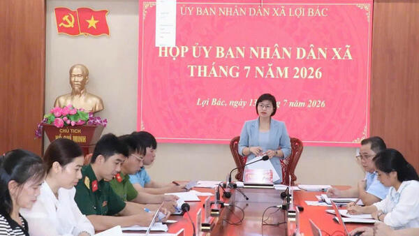 UBND XÃ LỢI BÁC TỔ CHỨC PHIÊN HỌP THÁNG 7 NĂM 2026
