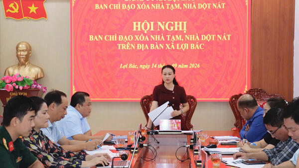 HỘI NGHỊ BAN CHỈ ĐẠO XOÁ NHÀ TẠM, NHÀ DỘT NÁT TRÊN ĐỊA BÀN XÃ LỢI BÁC