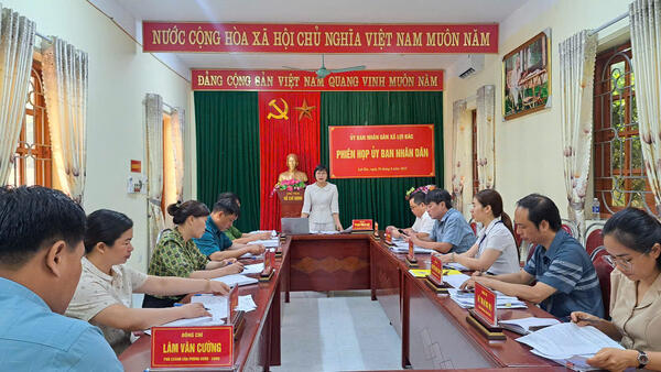UBND xã Lợi Bác: tổ chức vận hành thử nghiệm hoạt động của tổ chức bộ máy xã thành lập mới